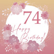 Happy Birthday Flowers 74 Confetti-exploding Greetings Card