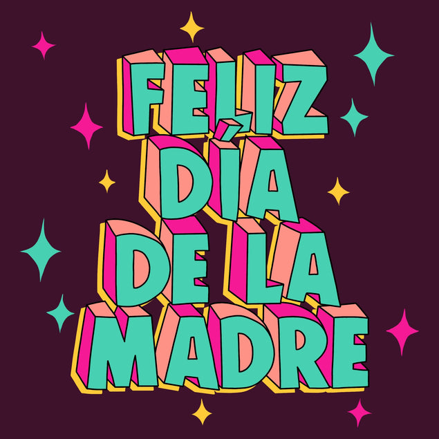 Modern Spanish Happy Mother's Day Confetti-exploding Greetings Card