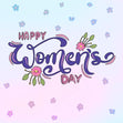 Happy Women?s Day Pink Flowers Confetti-exploding Greetings Card