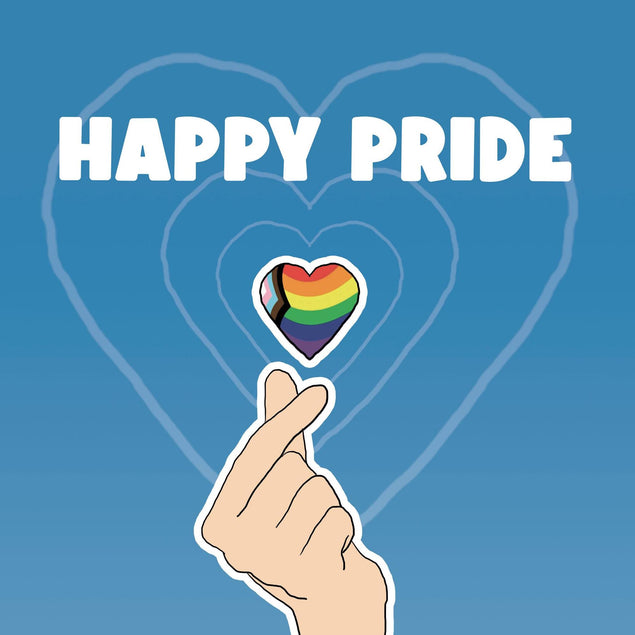 Happy Pride Heart Confetti-exploding Greetings Card