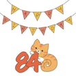 Birthday Cat 84 Confetti-exploding Greetings Card