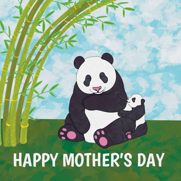 Happy Mother's Day Panda Confetti-exploding Greetings Card