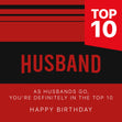 Top 10 Husband Birthday Confetti-exploding Greetings Card