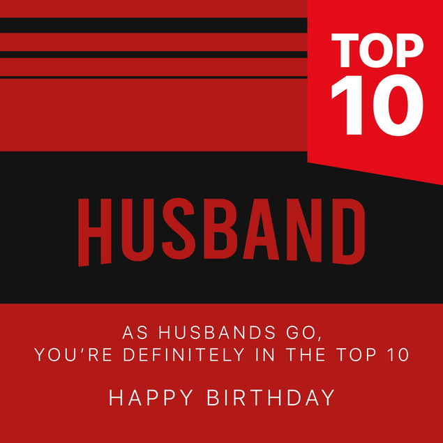 Top 10 Husband Birthday Confetti-exploding Greetings Card