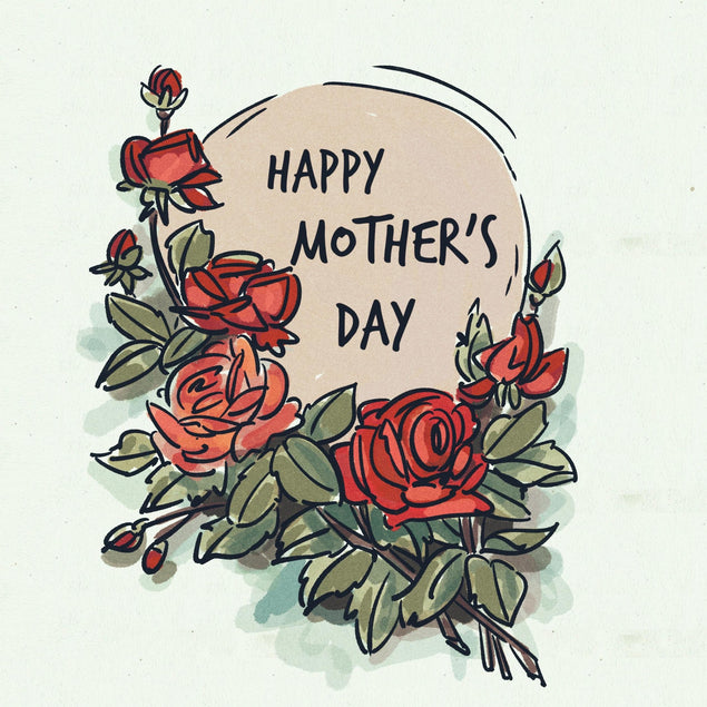 Happy Mother's Day Vintage Roses Confetti-exploding Greetings Card