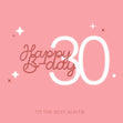 Happy 30th Birthday Pink Confetti-exploding Greetings Card