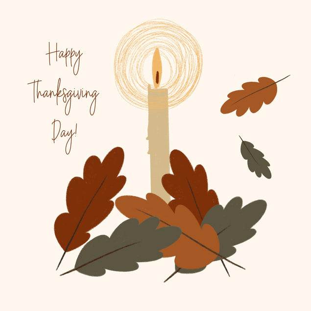 Autumn Leaves Happy Thanksgiving Day Confetti-exploding Greetings Card