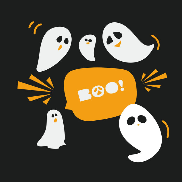 Happy Halloween Ghost Message Confetti-exploding Greetings Card