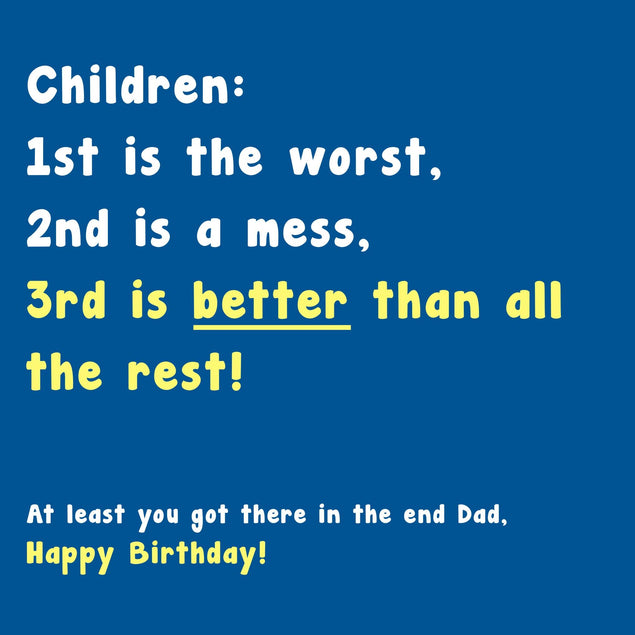 1st Is The Worst Dad Birthday Confetti-exploding Greetings Card