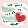 You Hold The Key To My Heart Confetti-exploding Greetings Card