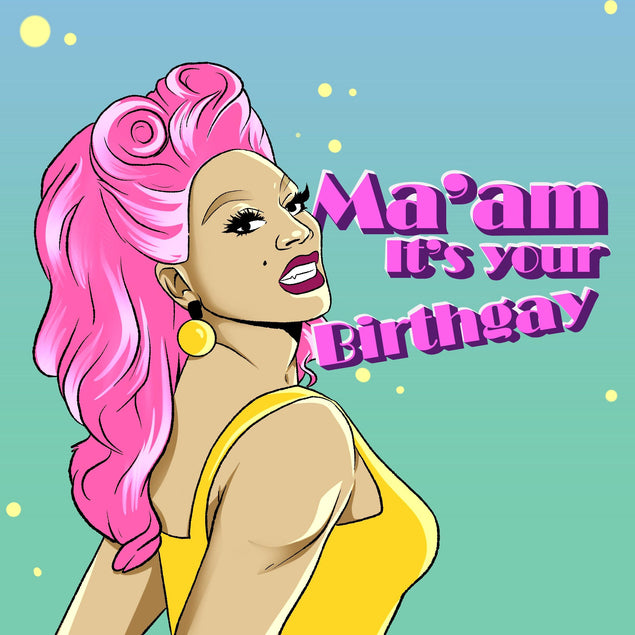 Happy Birthday Maam Confetti-exploding Greetings Card