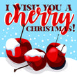 I Wish You A Cherry Christmas Confetti-exploding Greetings Card