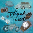 Thank You Dad Stylish Confetti-exploding Greetings Card