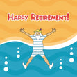 Happy Retirement Happy Old Man Confetti-exploding Greetings Card