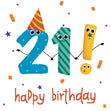 21! Birthday Confetti-exploding Greetings Card