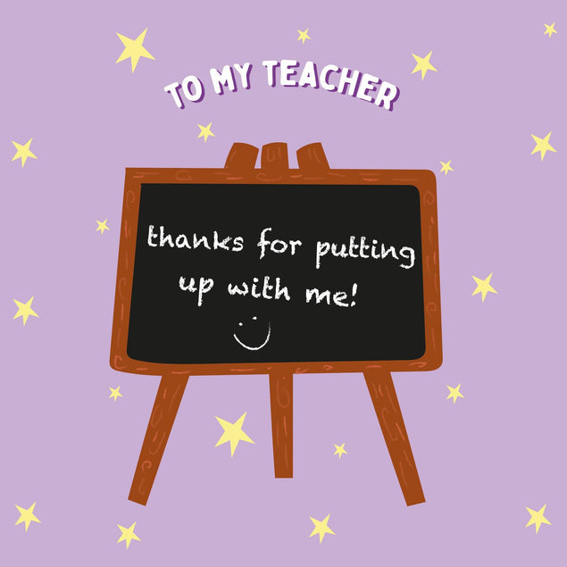 Thanks For Putting Up With Me Teacher Confetti-exploding Greetings Card