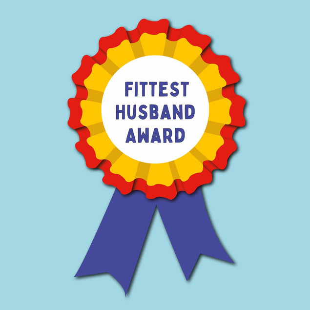 Fittest Husband Award Confetti-exploding Greetings Card