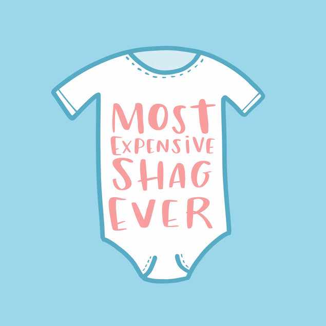 Most Expensive Shag Ever Pregnancy Confetti-exploding Greetings Card