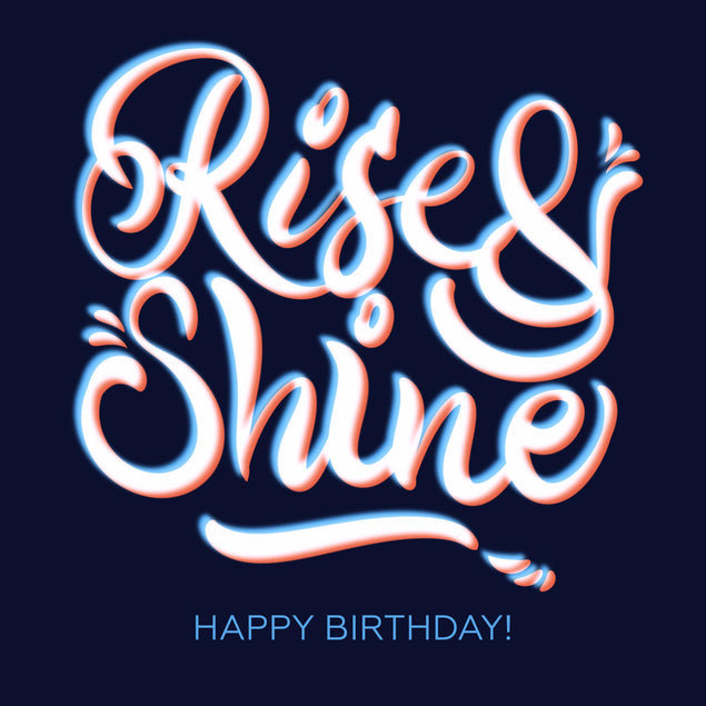Happy Birthday Rise&Shine Confetti-exploding Greetings Card