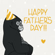 Happy Father's Day Gorilla Confetti-exploding Greetings Card