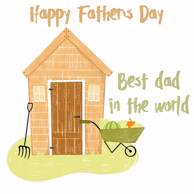 Best Dad In The World Shed Confetti-exploding Greetings Card