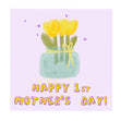 Cute Tulips Happy First Mother's Day Confetti-exploding Greetings Card