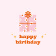 Happy Birthday Little Pink Gift Confetti-exploding Greetings Card