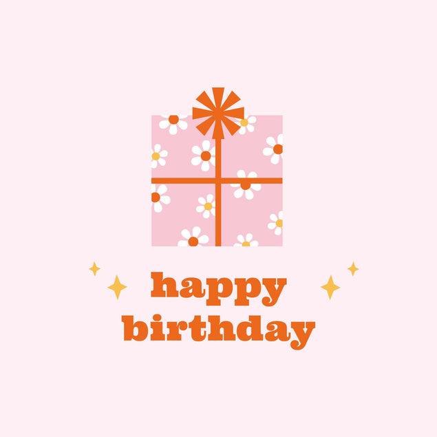 Happy Birthday Little Pink Gift Confetti-exploding Greetings Card