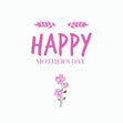 Happy Mother's Day Pink Flower Confetti-exploding Greetings Card
