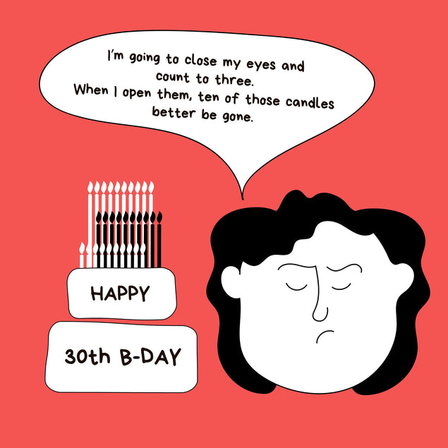 Ten Of Those Candles Better Be Gone In Red Happy 30th Birthday Confetti-exploding Greetings Card