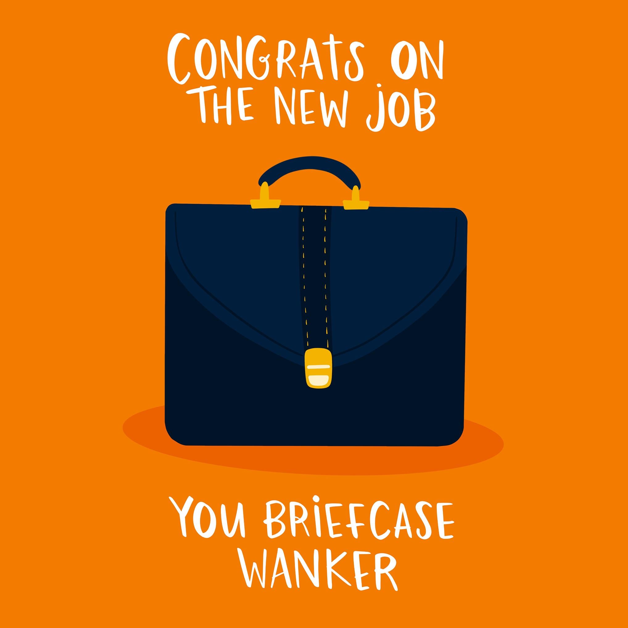 Congrats On The New Job Briefcase Wanker Confetti-exploding Greetings ...