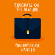 Congrats On The New Job Briefcase Wanker Confetti-exploding Greetings Card