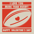 I Love You More Than Rugby Valentine's Day Confetti-exploding Greetings Card