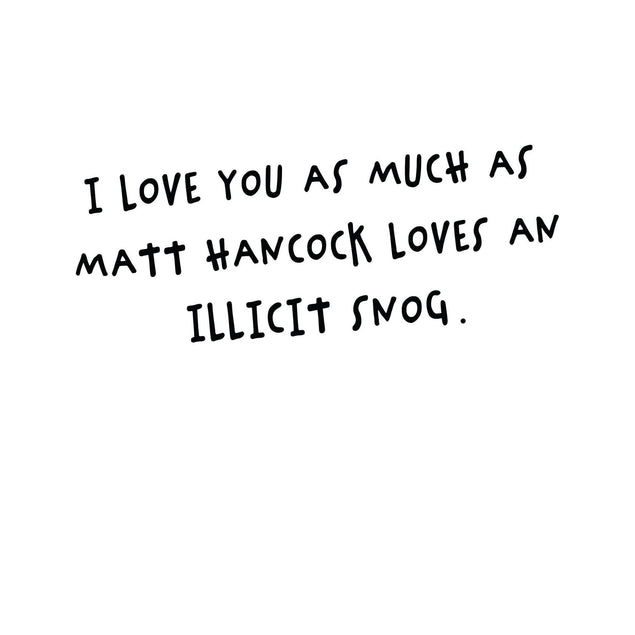 Matt Hancock Snog Confetti-exploding Greetings Card