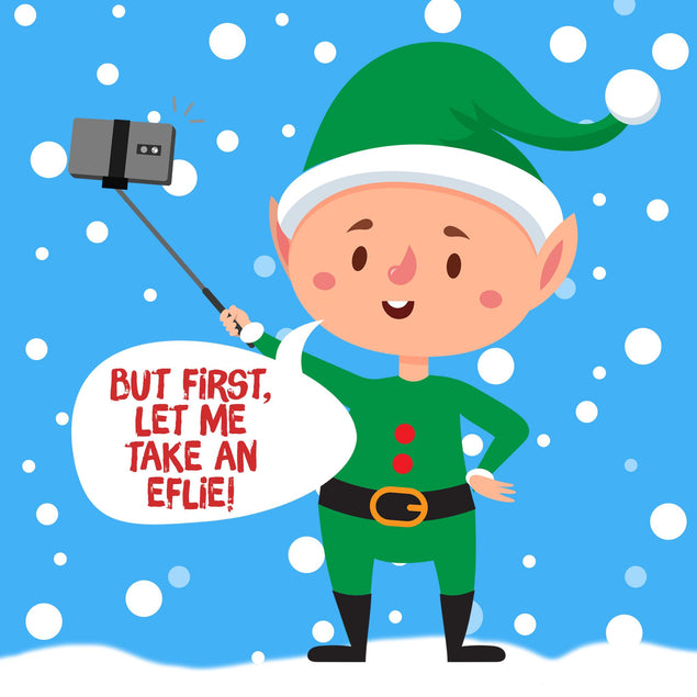 Let Me Take An Elfie Christmas Confetti-exploding Greetings Card