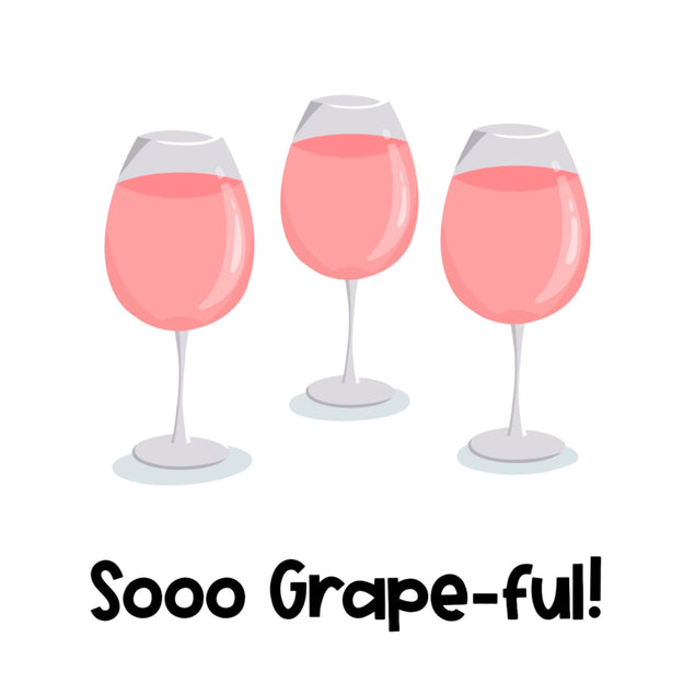 Wine So Grape-ful Thank You Confetti-exploding Greetings Card