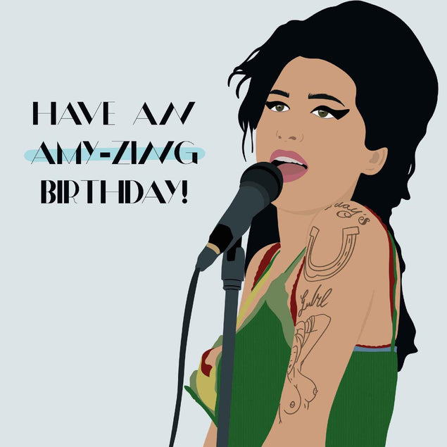 Amy Winehouse Amy-Zing Birthday Confetti-exploding Greetings Card