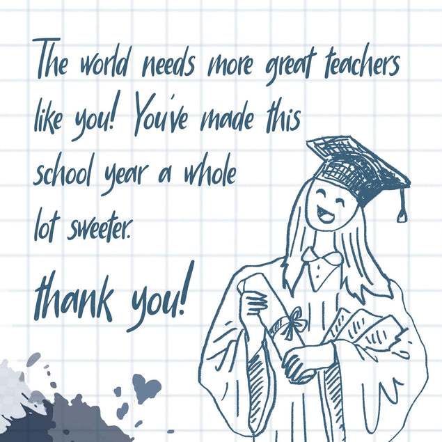Thank You Great Teacher Confetti-exploding Greetings Card