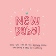 New Baby Girl Confetti-exploding Greetings Card