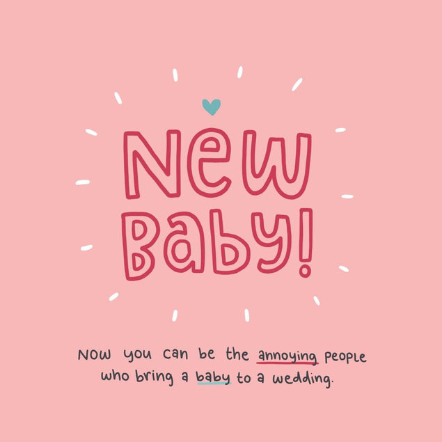 New Baby Girl Confetti-exploding Greetings Card