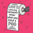 Crappy Anniversary Husband When You Need A Poo Confetti-exploding Greetings Card