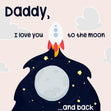 Daddy Love You To The Moon And Back Confetti-exploding Greetings Card