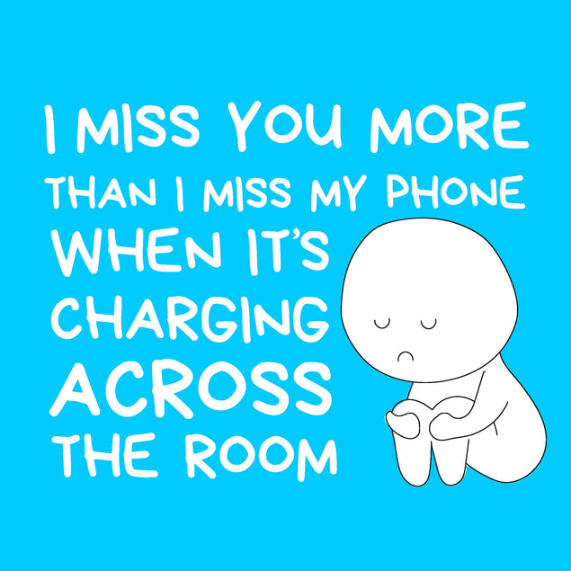 I Miss You More Than I Miss My Phone Confetti-exploding Greetings Card