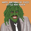 Old Gregg Mighty Boosh Fuzzy Man Peach Birthday Confetti-exploding Greetings Card