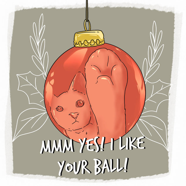 I Like Your Balls Christmas Confetti-exploding Greetings Card