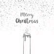 Merry Christmas Silver Candle And Dots Confetti-exploding Greetings Card