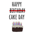 Happy Cake Day Birthday Confetti-exploding Greetings Card