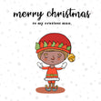 Merry Christmas My Craziest Man Cute Elf Confetti-exploding Greetings Card