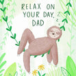 Relax On Your Day, Dad Sleeping Sloth Father's Day Confetti-exploding Greetings Card