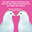 Happy 25th Anniversary Mum And Dad White Pigeon Couple Confetti-exploding Greetings Card